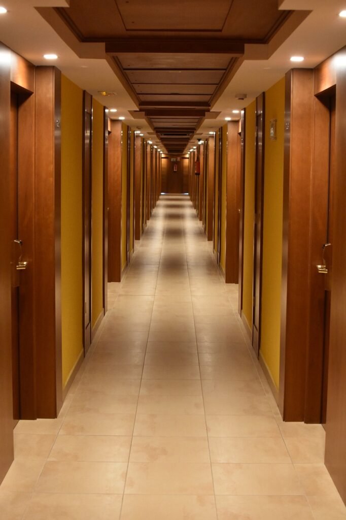 hallway, hotel, building, aisle, architecture, perspective, doors, floor, rooms, hallway, hallway, hallway, hotel, hotel, hotel, hotel, hotel